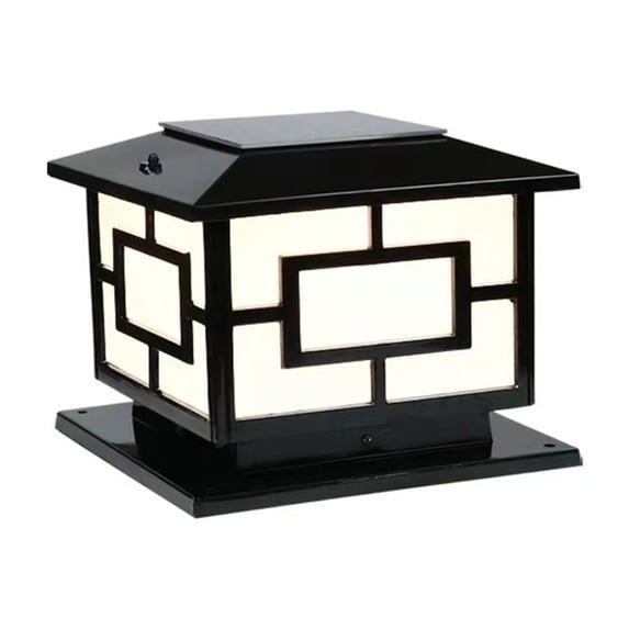 Solar Post Light, Outdoor Column Light for Fence, Waterproof Solar Light for Garden, New中式 Style Villa Entry Lamp, Auto Dusk To Dawn Led Post Cap Light