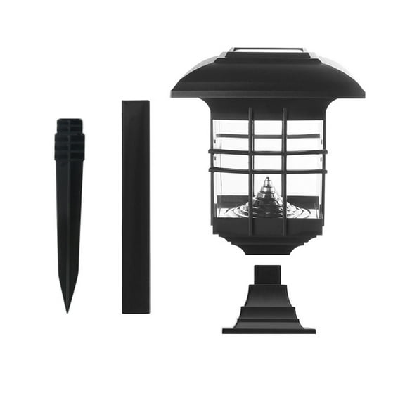 Solar Post Lights for Fence, Outdoor Solar Lights with Dusk To Dawn Automatic Mode, Waterproof Cap Light for Patio Garden Decoration, Easy No-Wire Installation