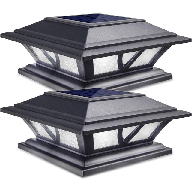 Solar Post Lights Outdoor 2 Modes LED Deck Fence Cap Light for 4x4 5x5