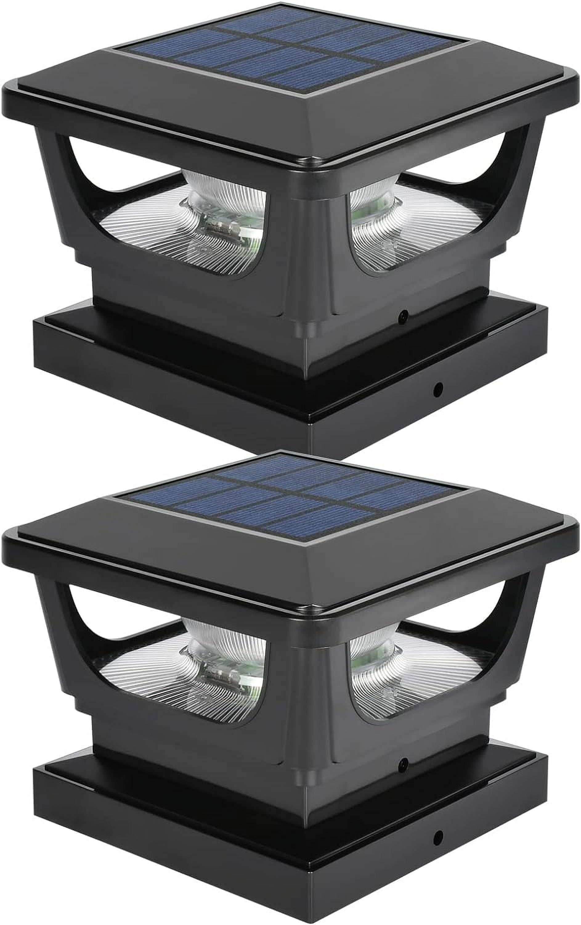 Solar Post Lights, Outdoor Solar Post Cap Light Fits 4 x 4 Wood, 3x3