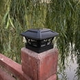 thumbnail image 1 of Solar Post Lights Outdoor Glass LED Fence Cap Light Posts Deck Patio Garden Decoration Warm White/Cool White Lighting Black, 1 of 7