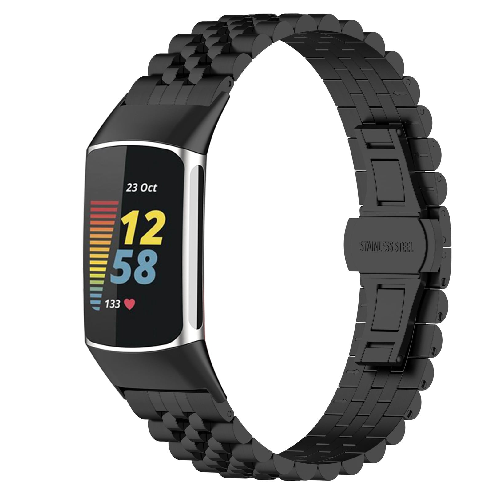 Solar Powe Smart Watch Men Watch Band Watch Alarm Complete Stainless Steel Watch Band Removal