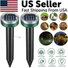 Solar Power Animal Ultrasonic Repellent Mice Gopher Mole Pest Snake Repeller LED