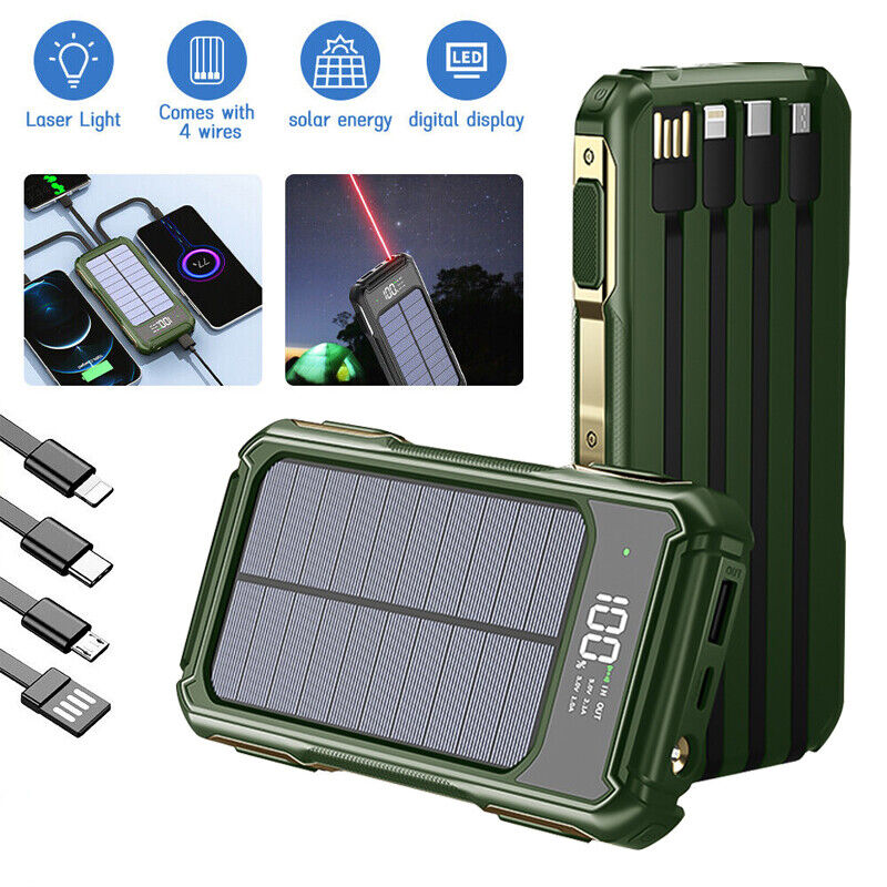 Solar Power Bank 61200mAh Crank Emergency External Battery For Cell