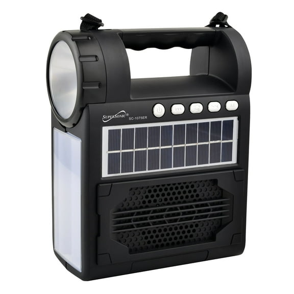 Solar Power Bluetooth Speaker with FM Radio Flashlight Lantern SC-1075ER