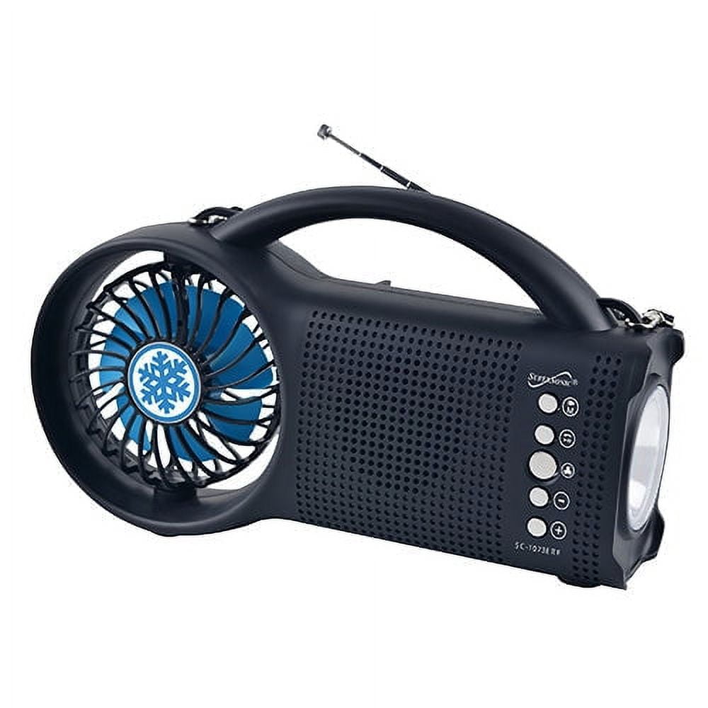 Solar Power Bluetooth Speaker with FM Radio LED Torch Light and