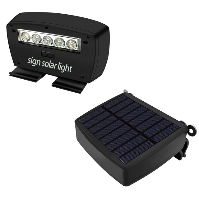 Solar Power Deck LED Light ClipOn Yard Security Sign Spotlight with