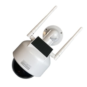 Solar Power Dome Simulation Fake Simulated Surveillances Security CCTV Dome Camera Indoor Outdoor with LED Light