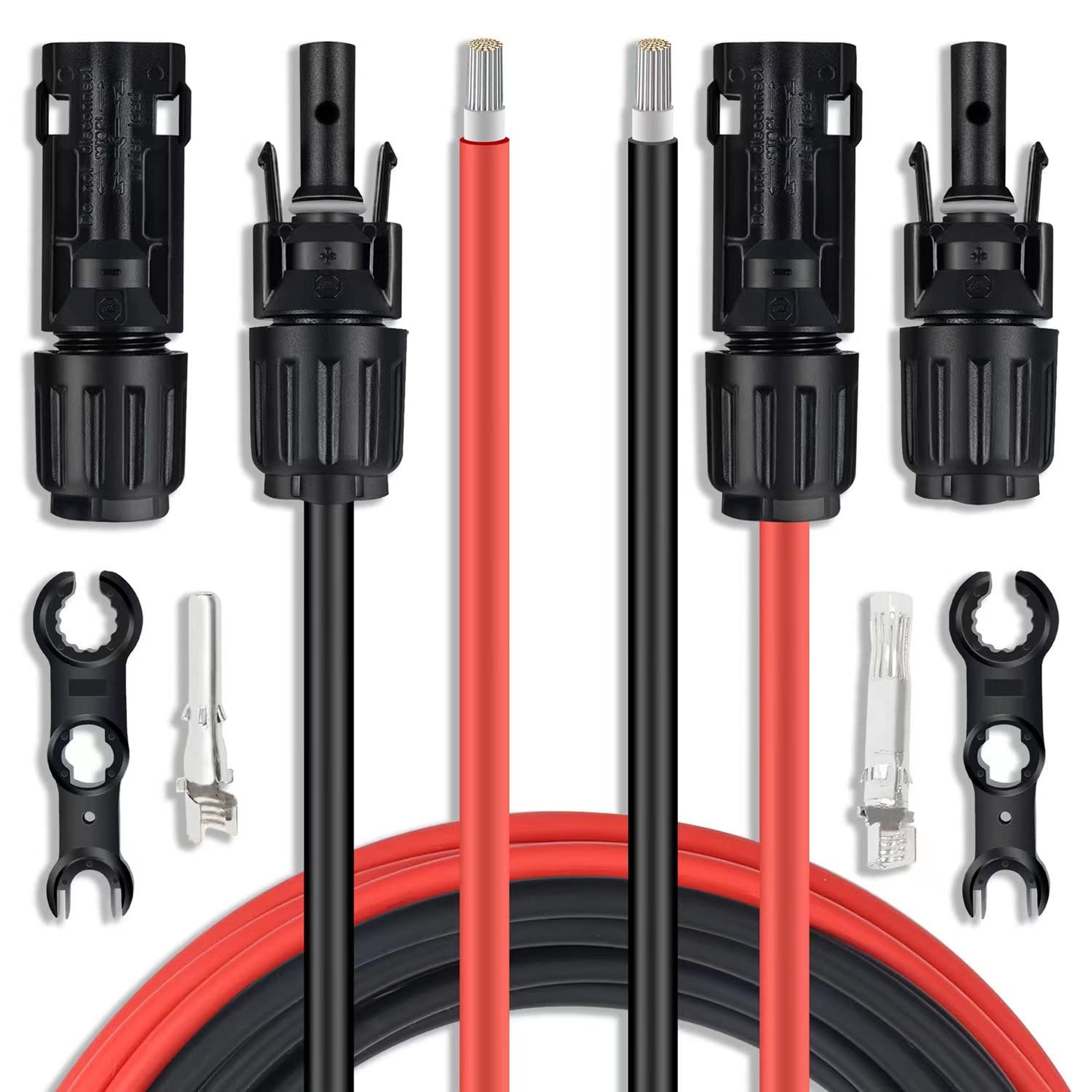 Solar Power Extension Cable 40FT 10AWG with Connectors and Adaptor Kit