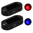 thumbnail image 1 of Solar Power Fake Car Alarm LED Light, Simulated Dummy Warning Anti-Theft LED Flashing Security Light, Car Alarm System Lamp with USB Port (2Pcs, Blue & Red), 1 of 6