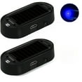 thumbnail image 1 of Solar Power Fake Car Alarm LED Light, Simulated Dummy Warning Anti-Theft LED Flashing Security Light, Car Alarm System Lamp with USB Port (2Pcs, Red), 1 of 6