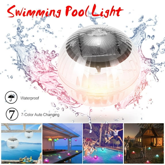 Solar Power Floating Pool Light, Changing LED Colorful Night Lamp Ball for Swimming Pool, Garden Dcor, and Pond Path Landscape, 1Pcs