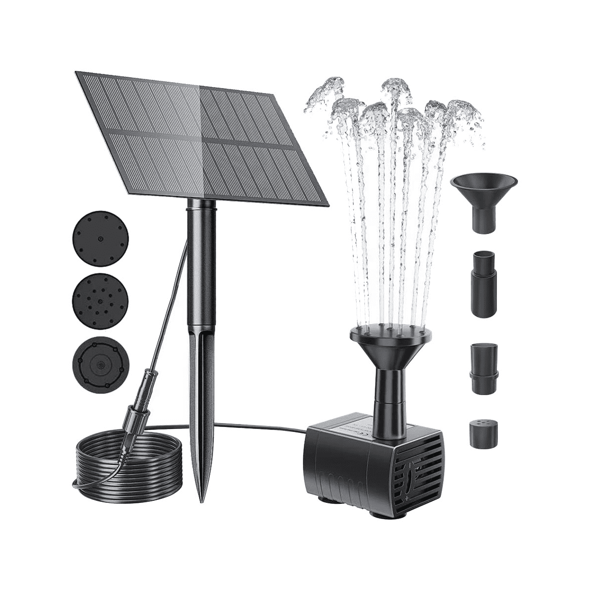 Solar Power Fountain Pump Water Pump for Bird Bath Garden Backyard Pool