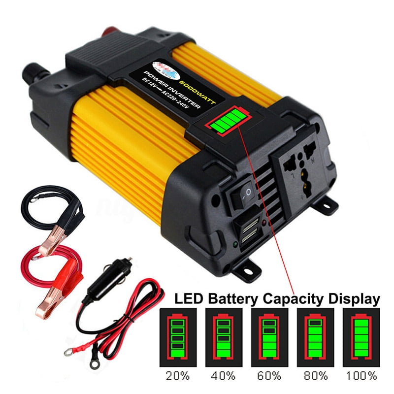 Solar Power Inverter 12V DC to 110V 220V AC 6000W, For Car
