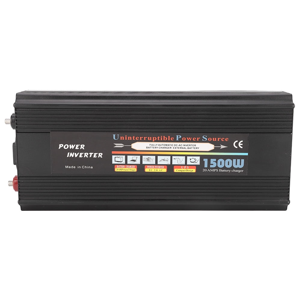 Solar Power Inverter DC 12/ 24V to AC 110V/220V 1500WUPS Modified Sine Wave Converter (UK Plug)