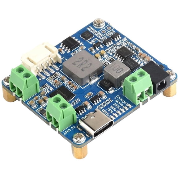 Solar Power Management Module (D) for 6V~24V Solar Panel and Type-C Power Adapter,Suitable for Solar-Powered Control System for MCUs/Development Boards /Jetson Nano/Arduino
