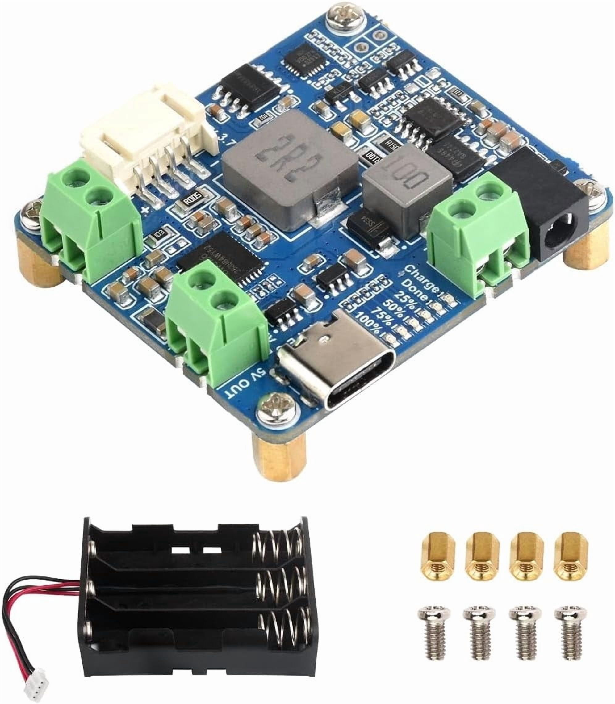 Solar Power Management Module (D) Accessory for 6V~24V Solar Panel And Type-C Power Adapter,Suitable For Solar-Powered Control System For MCUs / Development Boards / Jetson Nano / Arduino