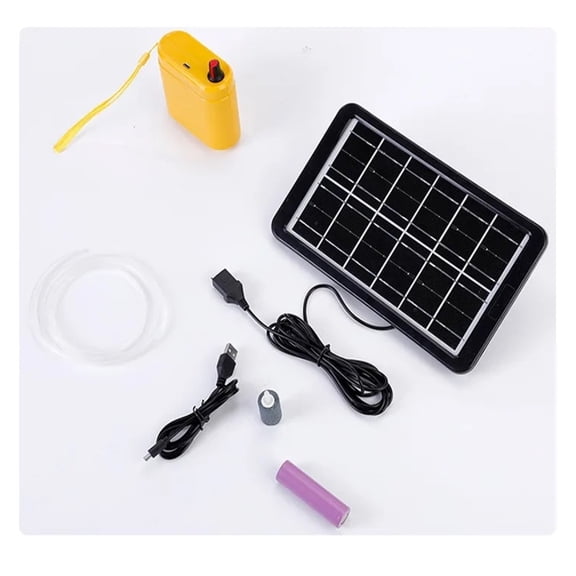 Solar Power Oxygen Pump for Aquarium Fish Tank,USB Charging,Noiseless,Outdoor Fishing,Oxygen Machine