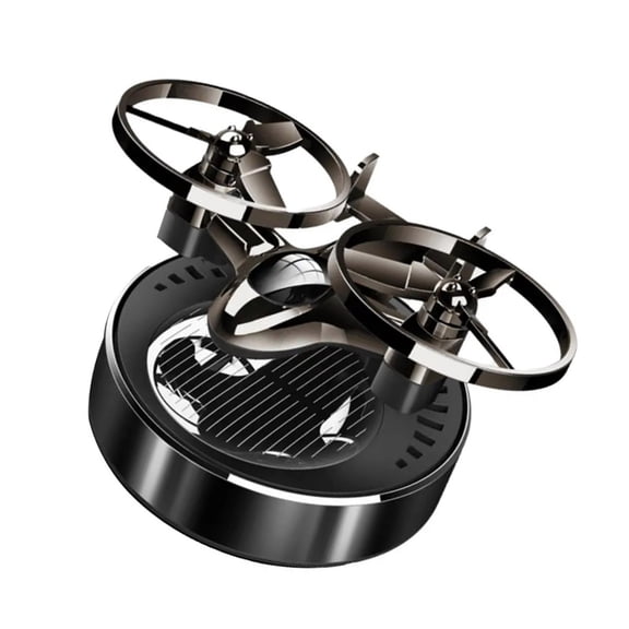 Solar Power Plane Car Fragrances Ornament with Rotating Feature & Freshes Scent Unique for Interior Decoration