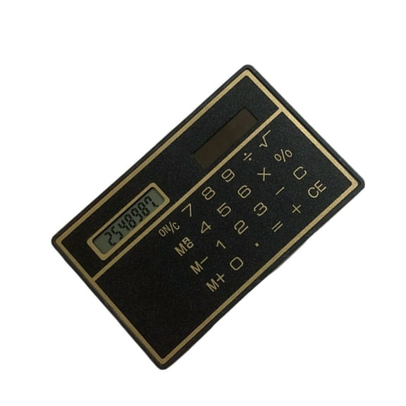Solar Power Thin Calculator Credit Card 3.35x2.09Inch Not Need Battery For Home Office School Essential
