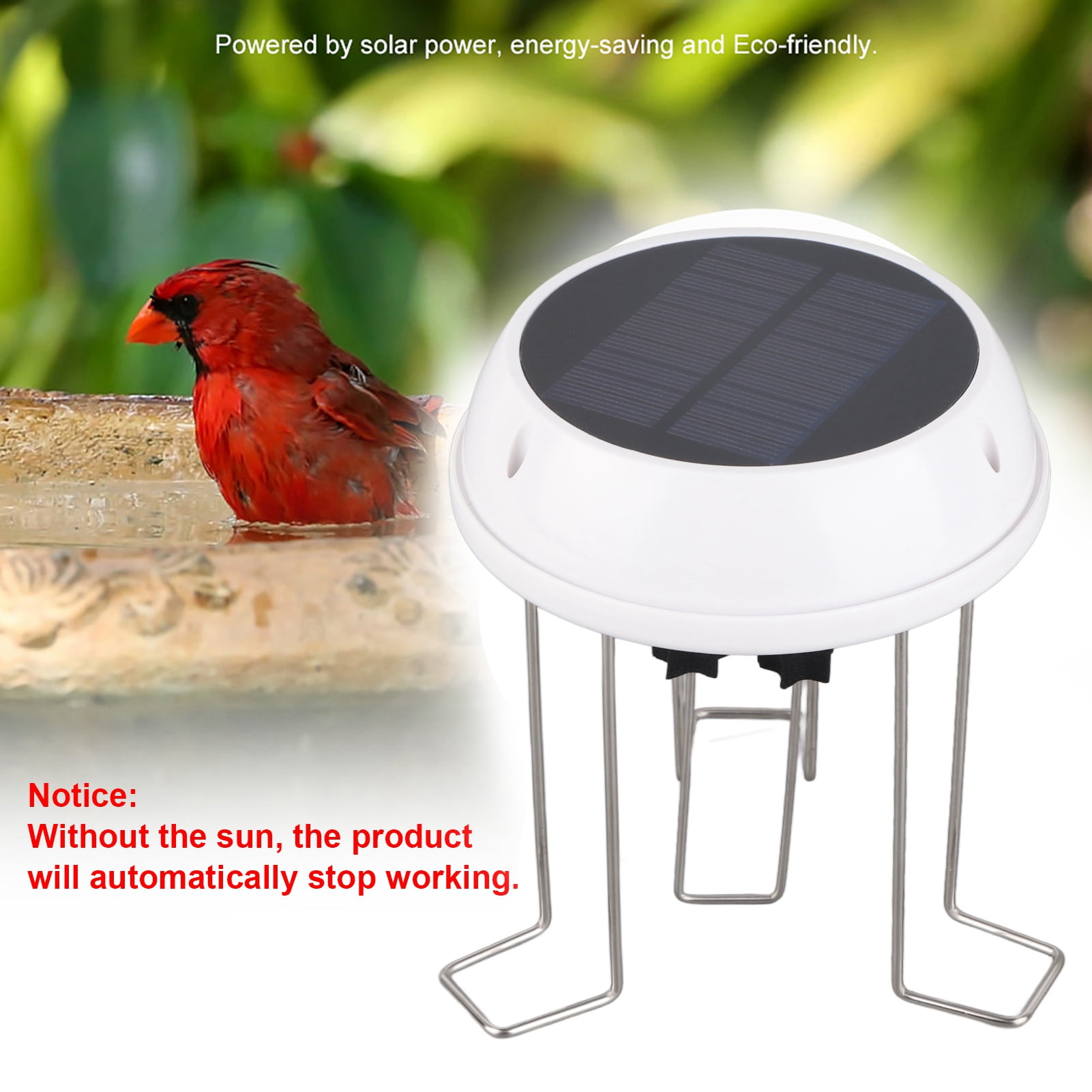 Solar Power Water Agitator For Bird Bath, Wiggler Water Wiggle For Bird