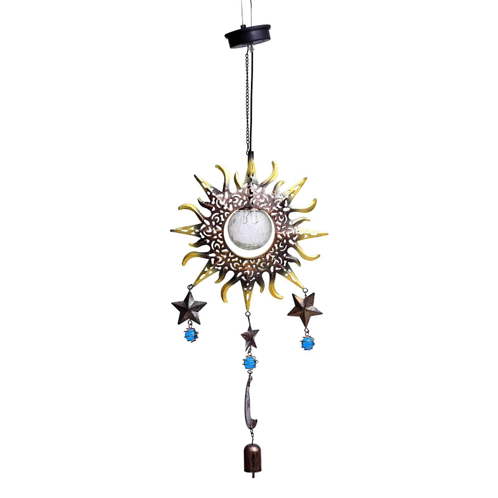 Solar Power Wind Chime Pineapple Wall Hanging for Car Hanging