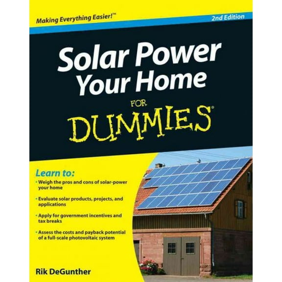 Pre-Owned Solar Power Your Home For Dummies Paperback