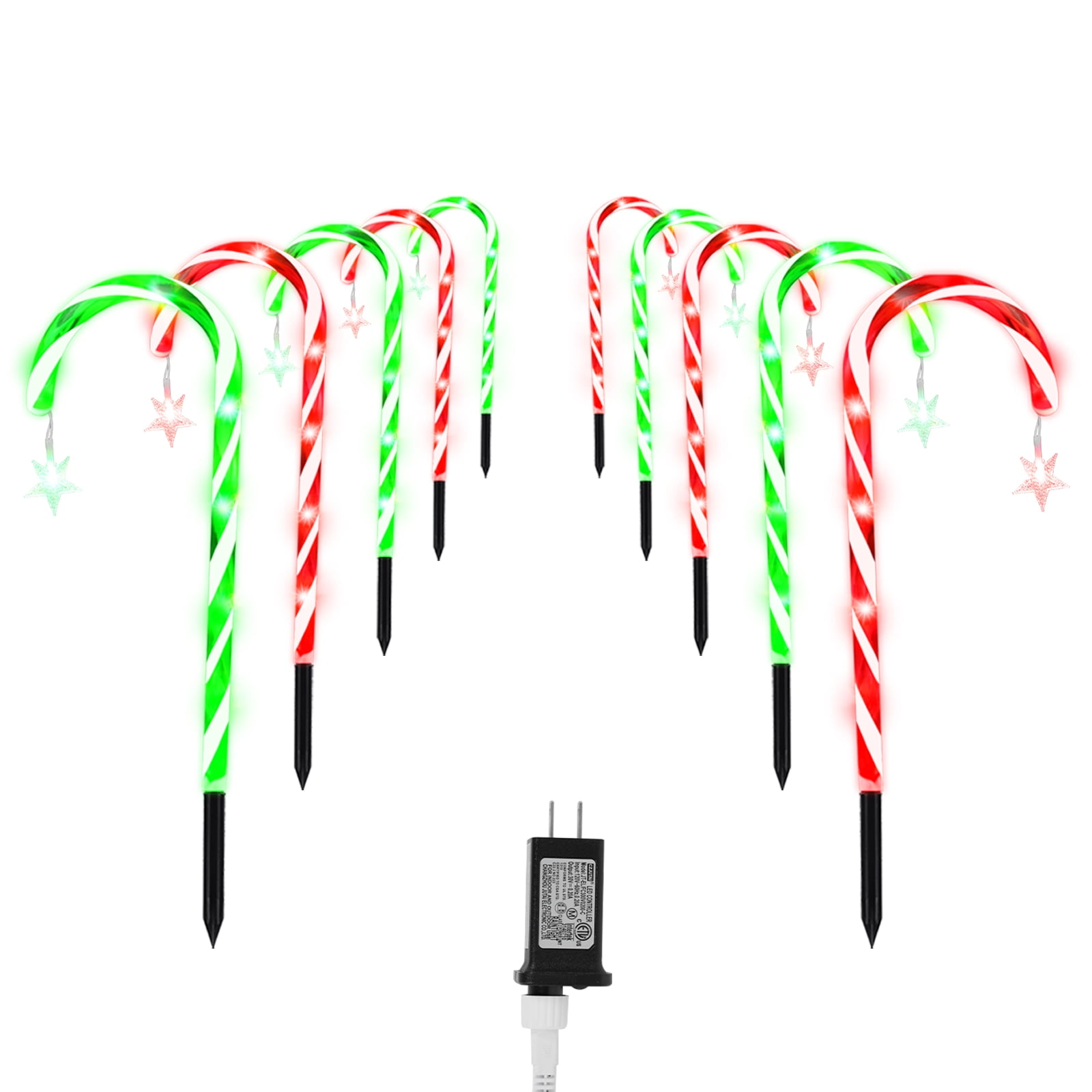 Solar Powered 10 in 1 Colorful Candy Lights Outdoor Decorative String Lights Perfect for Garden Party Patio and Landscape Lighting Energizing Your Space with Vibrant Colors and Eco Friendly Design