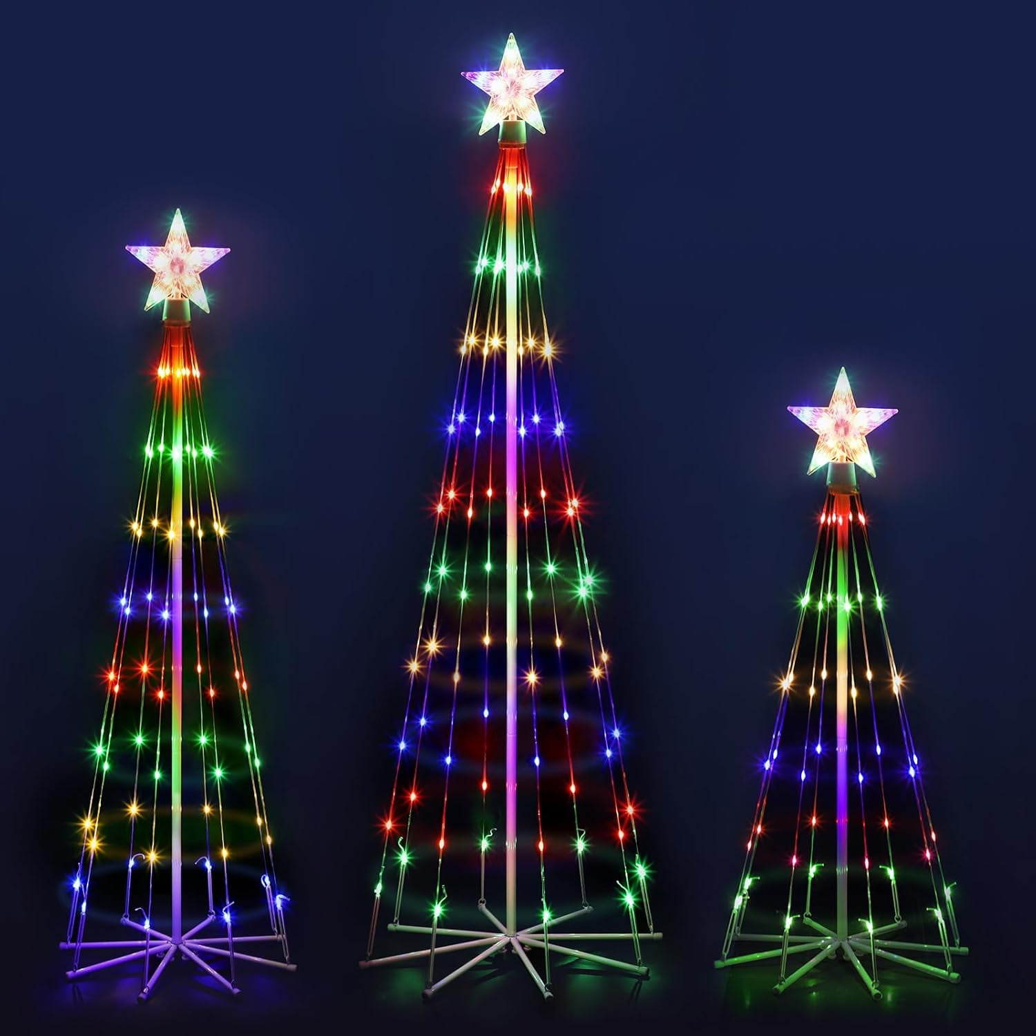 Oumilen- Solar Candy String Lights - Outdoor Decoration- Holiday Christmas & Parties - Waterproof - 10-in-1