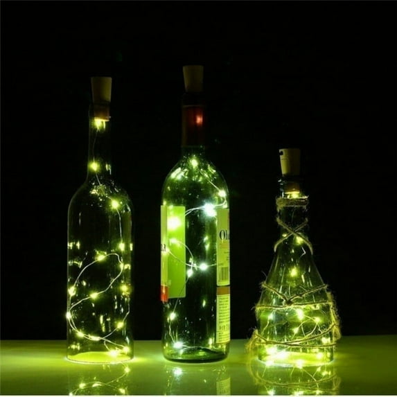 Solar Powered 20 LEDs Wine Bottle Lights with Cork Fairy String Light for DIY Party Halloween Christmas Wedding Decoration