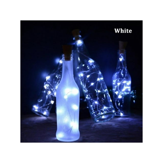 Solar Powered 20 LEDs Wine Bottle Lights with Cork Fairy String Light ...