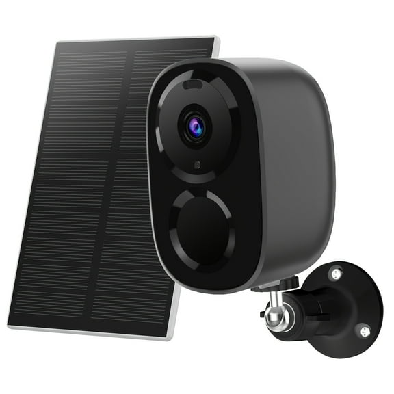 Solar Powered 2K 3MP Wireless Security Camera, 2.4G/5G WiFi, AI Motion Detection, Color Night Vision Spotlight, 2-Way Audio No Monthly Fee