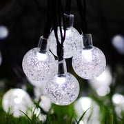 Solar Powered 30 LEDs String Light Waterproof Outdoor Garden Path Yard Decor Lamp Outdoor Garden Yard Decor Path Accessories Solar Powered 20ft 30 LEDs Waterproof Portable String Light White