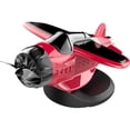 thumbnail image 1 of Solar-Powered 360° Rotating Mini Aircraft-Shaped Car Decor for Modern Men, 1 of 8