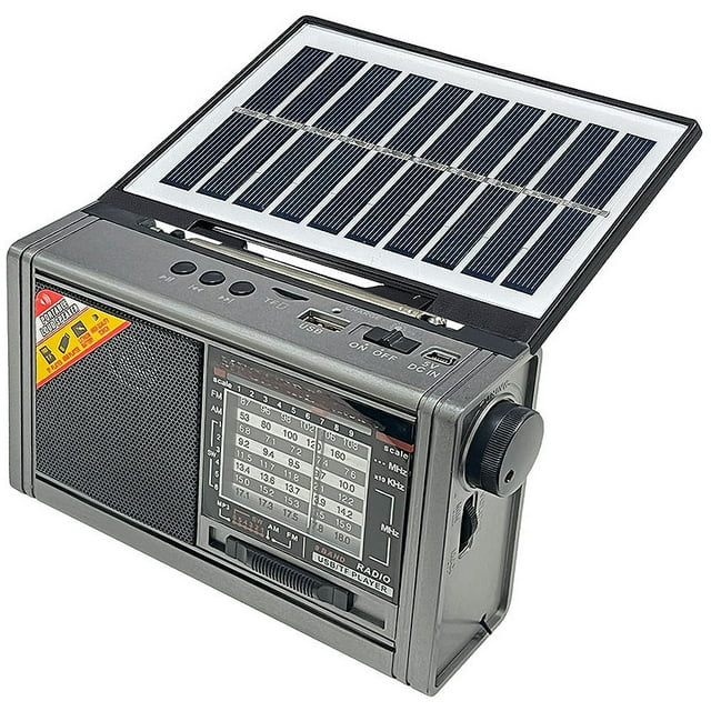 Portable Solar-Powered AM/FM/SW Radio, Bluetooth 5.0 Speaker, MP3 ...