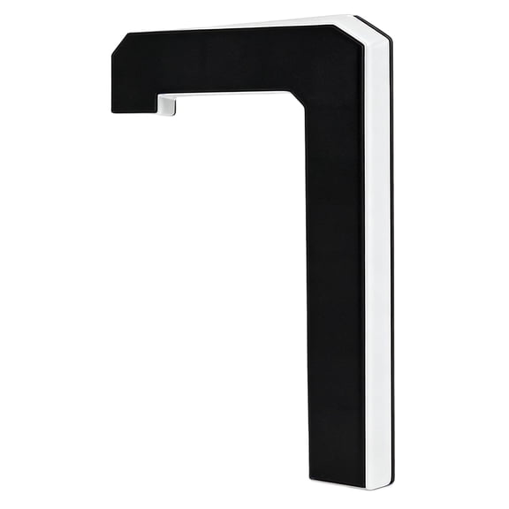 Solar Powered Address Sign, 8X10 In, Led House Number Plaque, Black Wall Decor, Exterior Entryway Display, Single Unit, 1 Pc
