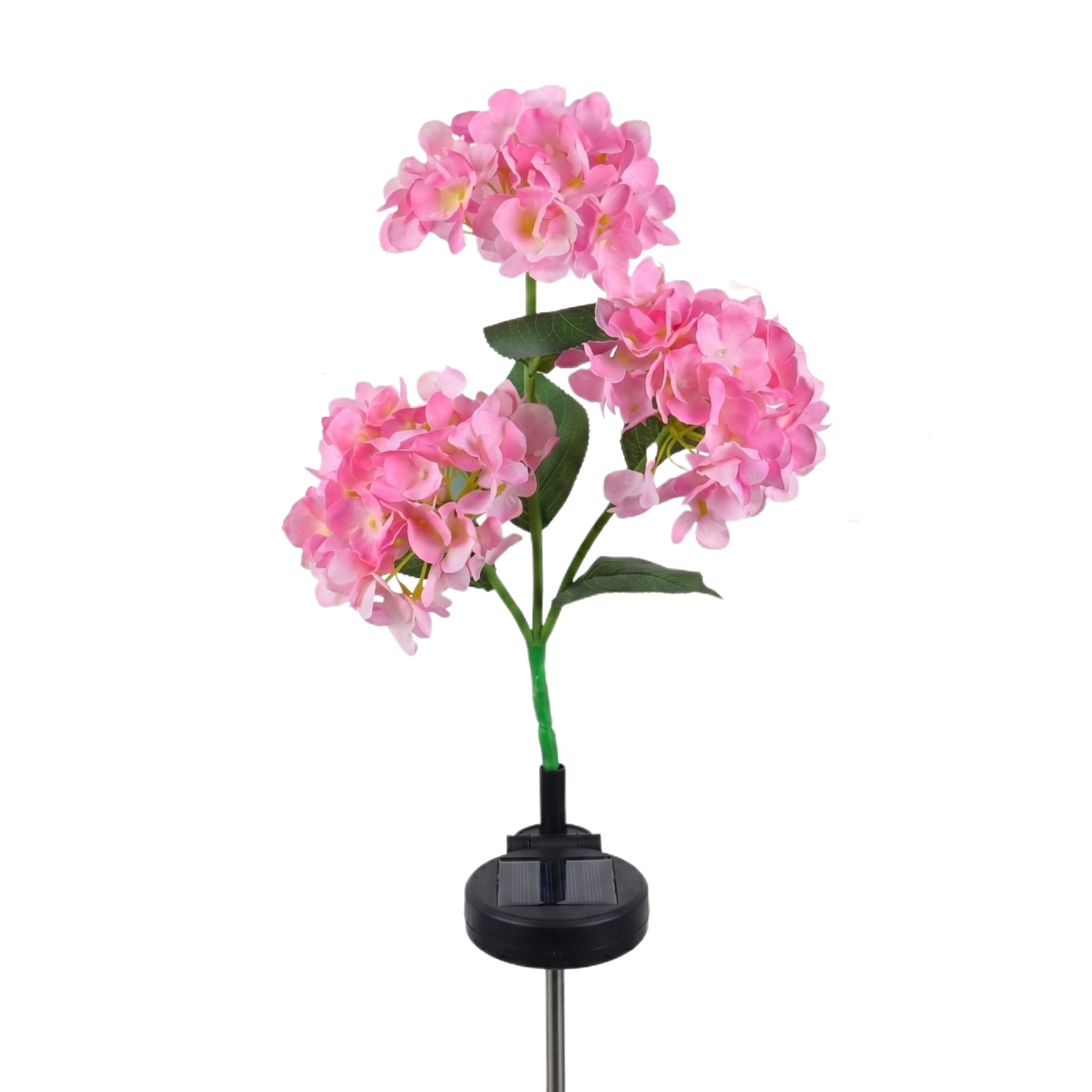 Solar Powered Artificial Hydrangea Light, Pink Color, 1 Pack, Outdoor ...