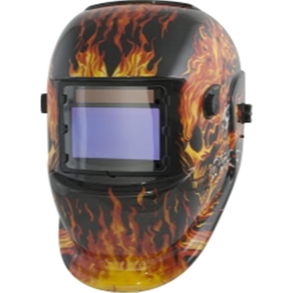 Solar Powered Auto Darkening Welding Helmet with Flame Design