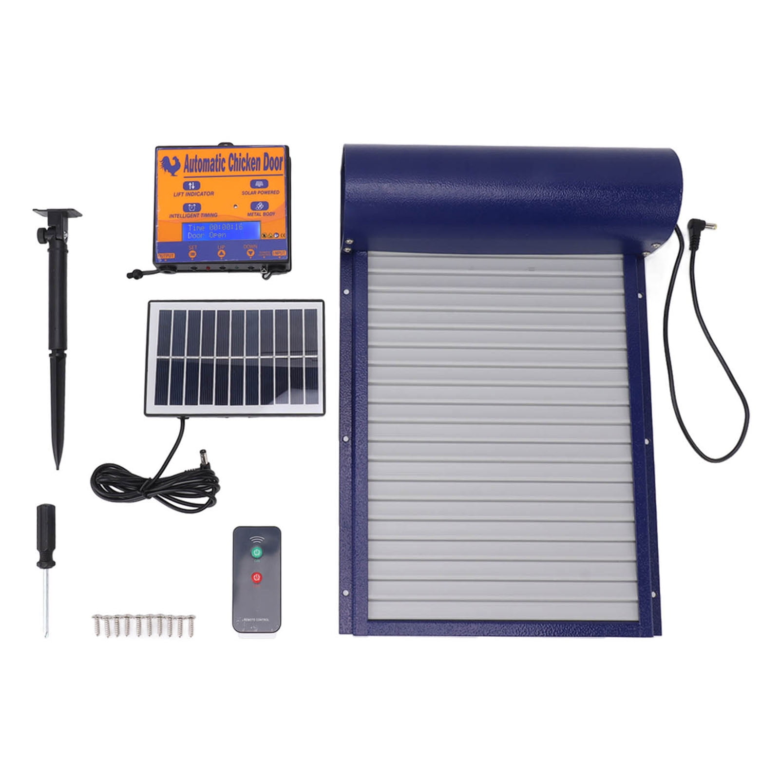 Solar Powered Automatic Chicken Coop Door Auto Chicken Door Opener with