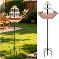 thumbnail image 1 of Solar Powered Bird Bath Fountain, Cascading Outdoor Water Fountain with Solar Pump, Dual Water Flow, for Garden Patio Backyard Lawn, 1 of 6