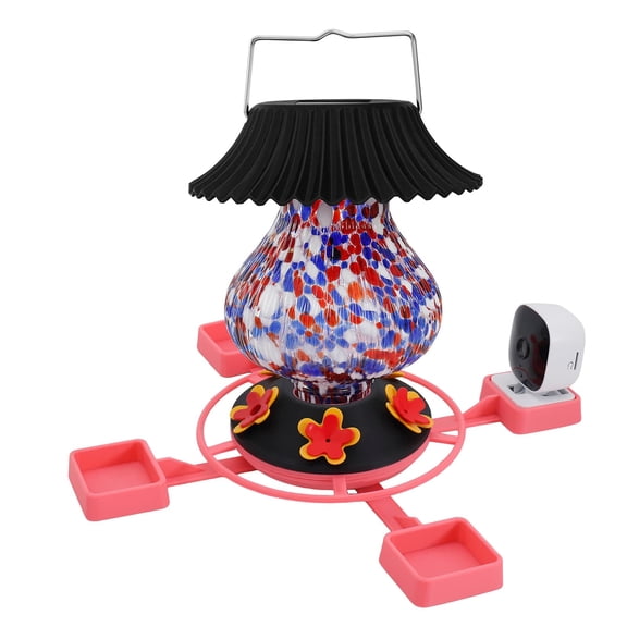 Solar-Powered Bird Feeder with 1080P HD Camera – Smart Bird Species Recognition, Weatherproof Outdoor Hanging Wild Bird Watching Station, Auto Recording, Ideal for Backyard Wildlife Watching