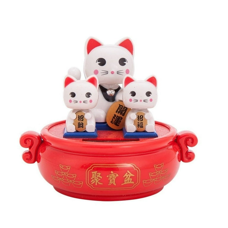 Solar Powered Bobblehead Toy Figure Nohohon, Lucky Cat 071