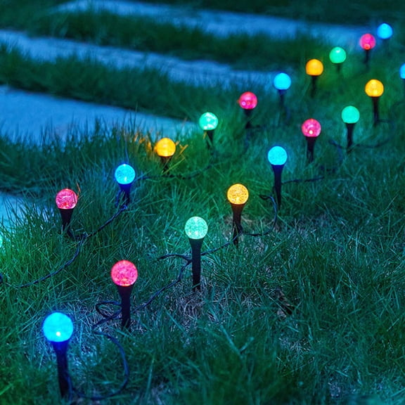 Solar Powered Bubble Ball Star Moon Light,Solar Lights Outdoor for Garden Yard Patio Pathway,Outdoor Ground Insert Colorful Decorative Lamp,Solar Lights for Garden Courtyard Decoration