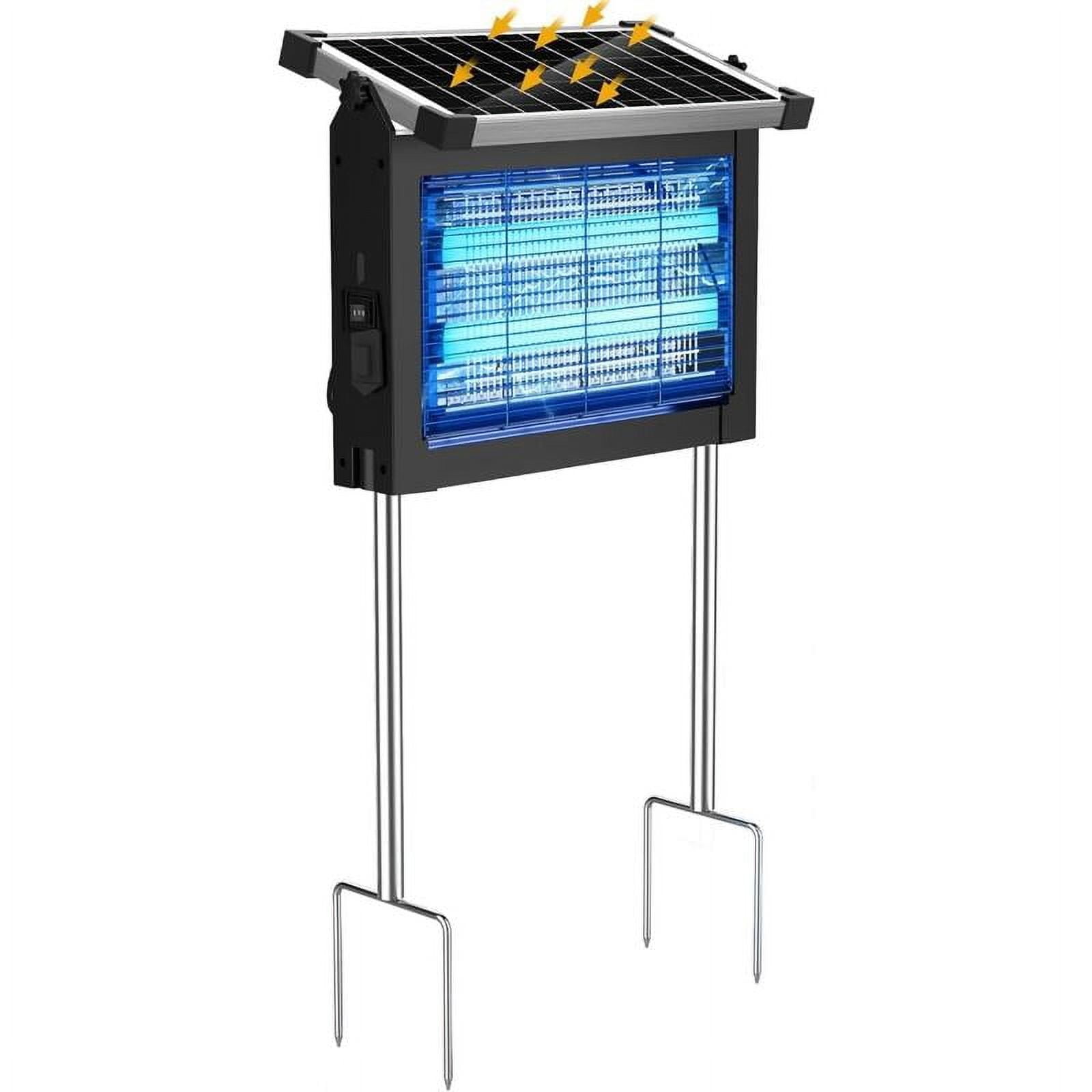Solar Bug Zapper: Powerful, Waterproof, Indoor/Outdoor - 1076Sq.Ft Range, Insect Killer