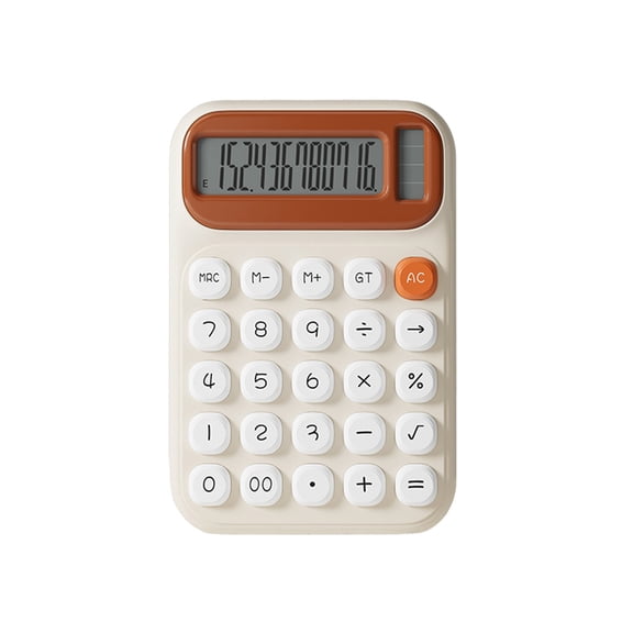 Solar Powered Calculator Portable Student Calculator with Battery Backup Large Button Desktop Calculator for School Office and Finance 4 Color Options Lightweight Plastic Design