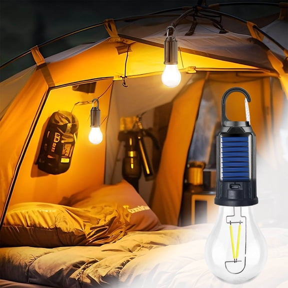 Solar-Powered Camping Light, Rechargeable Camping Light, Garden Ambience Light, Tent-Dedicated Light, Waterproof Lighting, Light-Sensitive Outdoor Lighting (1PC)