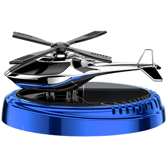 Solar Powered Car Air Freshener Rotating Airplane Aromatherapy Diffuser Dashboard Decor Uniform Fragrance Distribution Four Scents Long Lasting Scent Vehicle Interior(B)