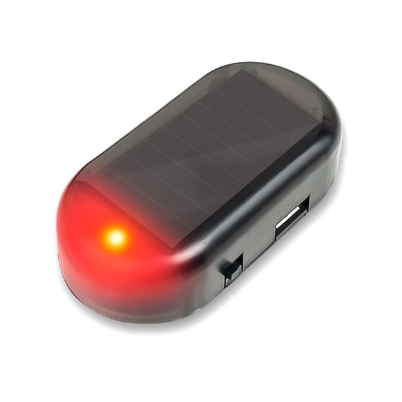 Solar Powered Car Fake Alarm Light, LED Simulated Security Warning Light, Flashing Anti-Theft Interior Marker Lamp