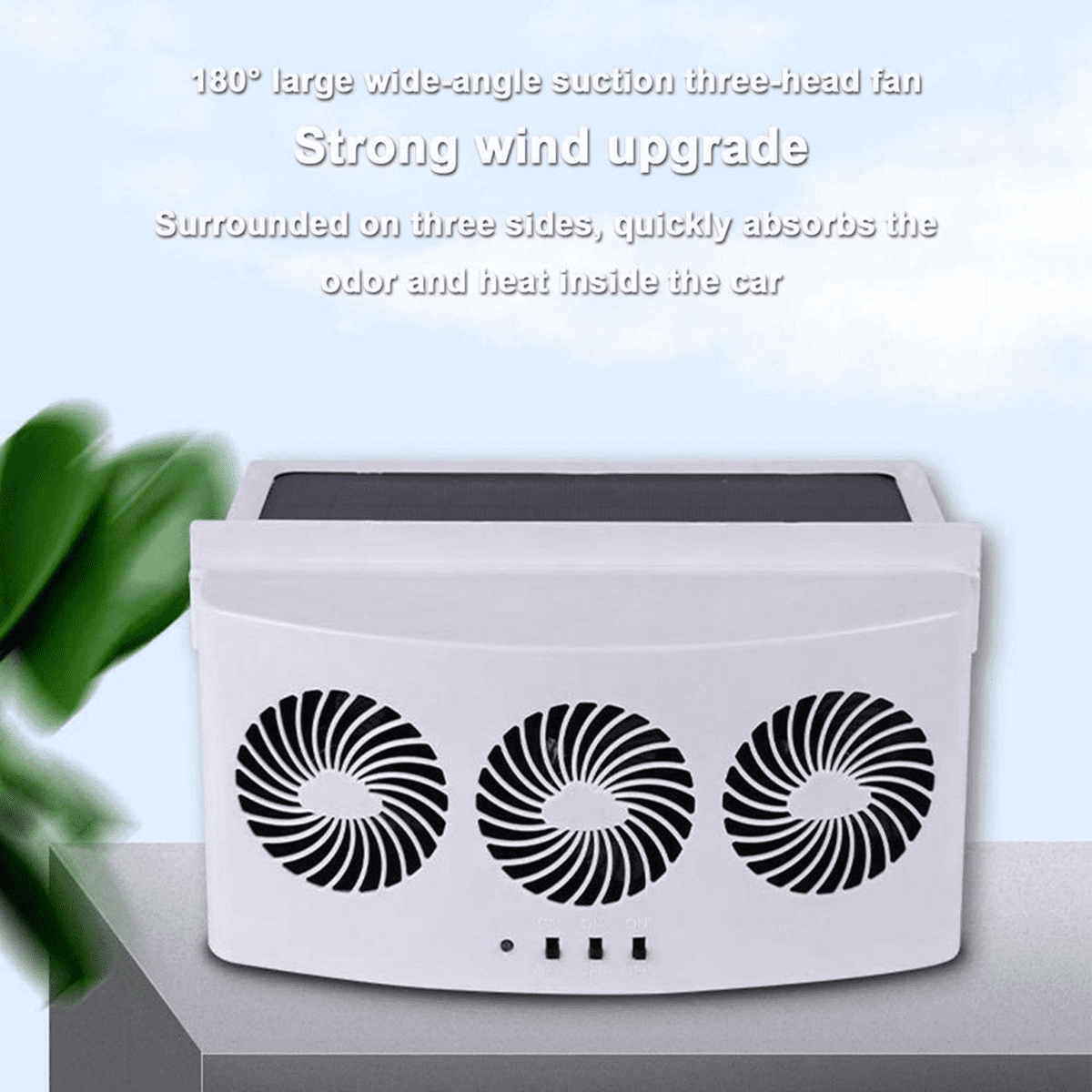 Solar Powered Car Fan Car Auto Cool Cooling System Radiator Fan Cooling