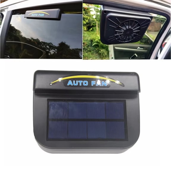Solar Powered Car Fan For Car Vent, Solar Exhaust Radiator Fan With Window Windshield Auto System Cooler, Air Circulation Fan For Vehicle Van Truck Suv